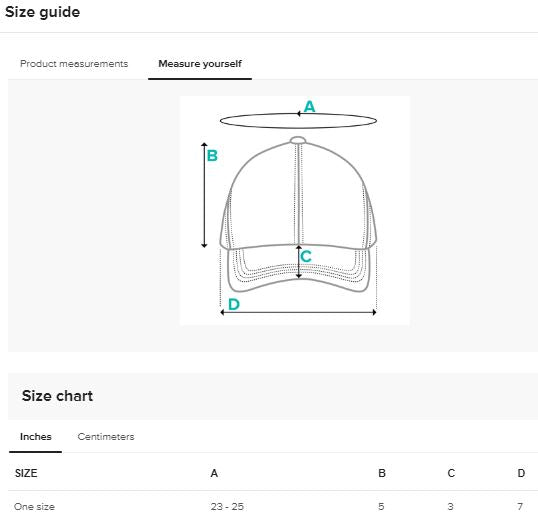 Adidas Dad Hat Size Chart