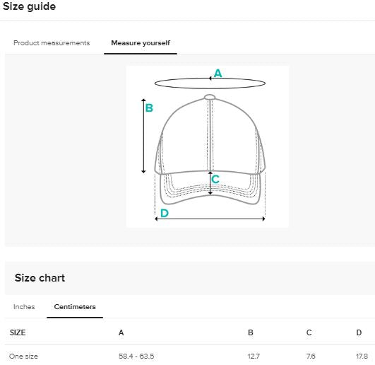 Adidas Dad Hat Size Chart